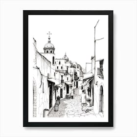 Street Scene In Sicily Art Print