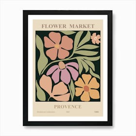 Flower Market Botanical Provence Art Print