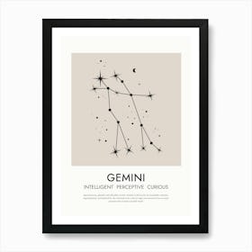 Gemini Zodiac Print Art Print