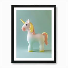 Pastel Toy Unicorn Portrait 5 Art Print