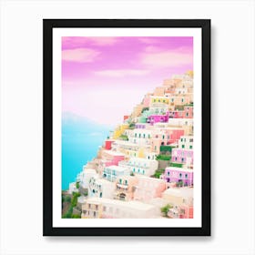 Positano, Italy Colourful View 3 Art Print