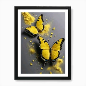 Yellow Butterflies Art Print