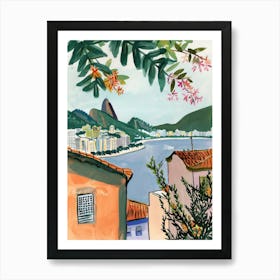 Travel Poster Happy Places Rio De Janeiro 2 Art Print