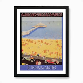 Scheveningen Holland Vintage Beach Poster 1 Poster