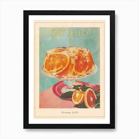 Orange Jelly Retro Collage 1 Poster Art Print