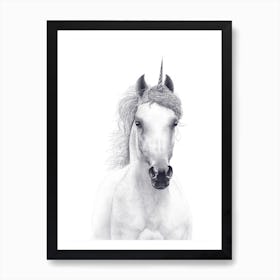 White Unicorn Art Print