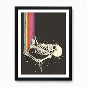 Rainbow Skeleton 3 Art Print