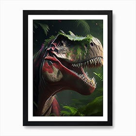 Tyrannosaurus 2 Illustration Dinosaur Art Print