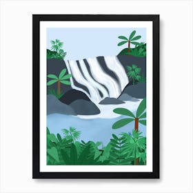 Tropical Waterfall Of Dreams Art Print