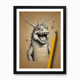 Dragon Illustration Art Print