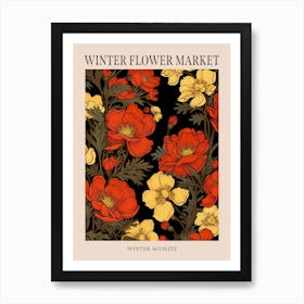 Winter Aconite 4 Winter Flower Market Poster Art Print