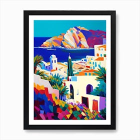 Cabo San Lucas Mexico Colourful Painting Tropical Destination Art Print
