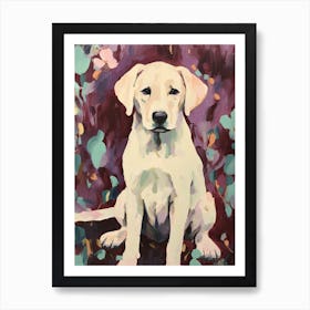 A Labrador Retriever Dog Painting, Impressionist 1 Art Print