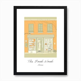Rome The Book Nook Pastel Colours 3 Poster Art Print