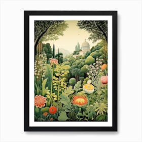 Giardino Botanico Alpino Di Pietra Corva Italy Henri Rousseau Style 1 Art Print