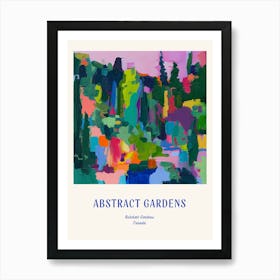 Colourful Gardens Butchart Gardens Canada 3 Blue Poster Art Print