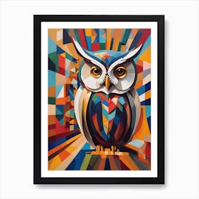 Colorful Owl Art Print