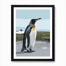 Emperor Penguin Isabela Island Minimalist Illustration 2 Art Print
