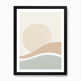 Sunset Sage Green Art Print