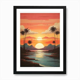 Sunset Print art print Art Print