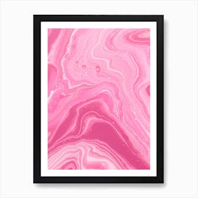 Pink Marble Wallpaper Art Print