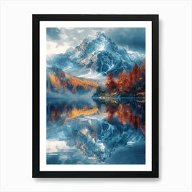 Autumn Trees In The Mountains 1 Art Print