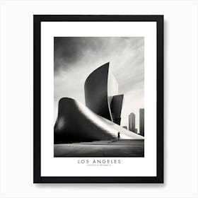 Poster Of Los Angeles, Black And White Analogue Photograph 2 Art Print