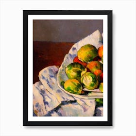 Brussels Sprouts Cezanne Style vegetable Art Print