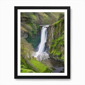 Pistyll Rhaeadr, United Kingdom Majestic, Beautiful & Classic (2) Art Print