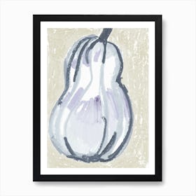 Gray Pear Art Print