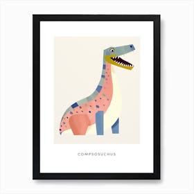 Nursery Dinosaur Art Compsosuchus Poster Art Print