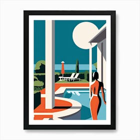 The Hamptons New York, Usa, Bold Outlines 3 Art Print