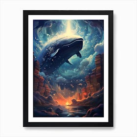 Whale In The Sky 2 Art Print