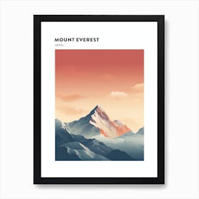 Mount Everest 4 Hiking Trail Landscape Poster Art Print