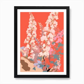 Snapdragons Flower Big Bold Illustration 4 Art Print