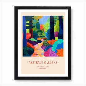 Colourful Gardens Biltmore Estate Gardens Usa 4 Red Poster Art Print