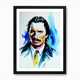 Christian Bale In Batman Begins Watercolor Art Print