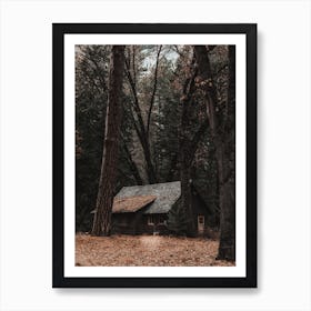 Cabin Hidden In Woods Art Print