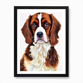 English Cocker Spaniel Watercolour Dog Art Print
