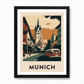 Munich 3 Vintage Travel Poster Art Print