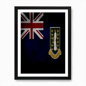 Virgin Islands Uk Flag Texture Art Print