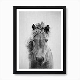 Horse - Black & White Art Print