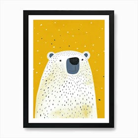 Yellow Polar Bear 4 Art Print