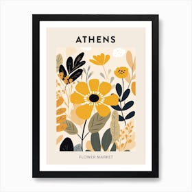 Flower Market Poster Athens Greece Art Print