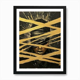 Gold And Black 56 Art Print