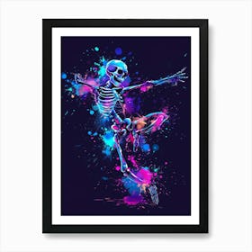 Skeleton Dancer 4 Art Print