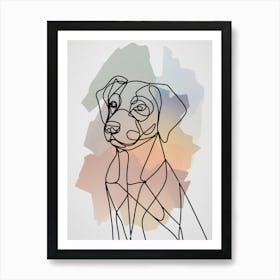 Abstract Dog Portrait Art Print