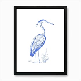 Heron 3 Art Print