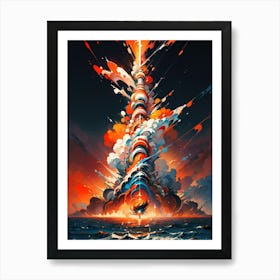 Tower Of Fire Art Print