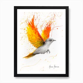 Citrus Star Bird Art Print